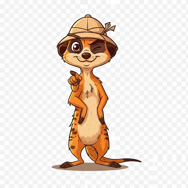 Kiko, the Sassy Meerkat Guide mascot.